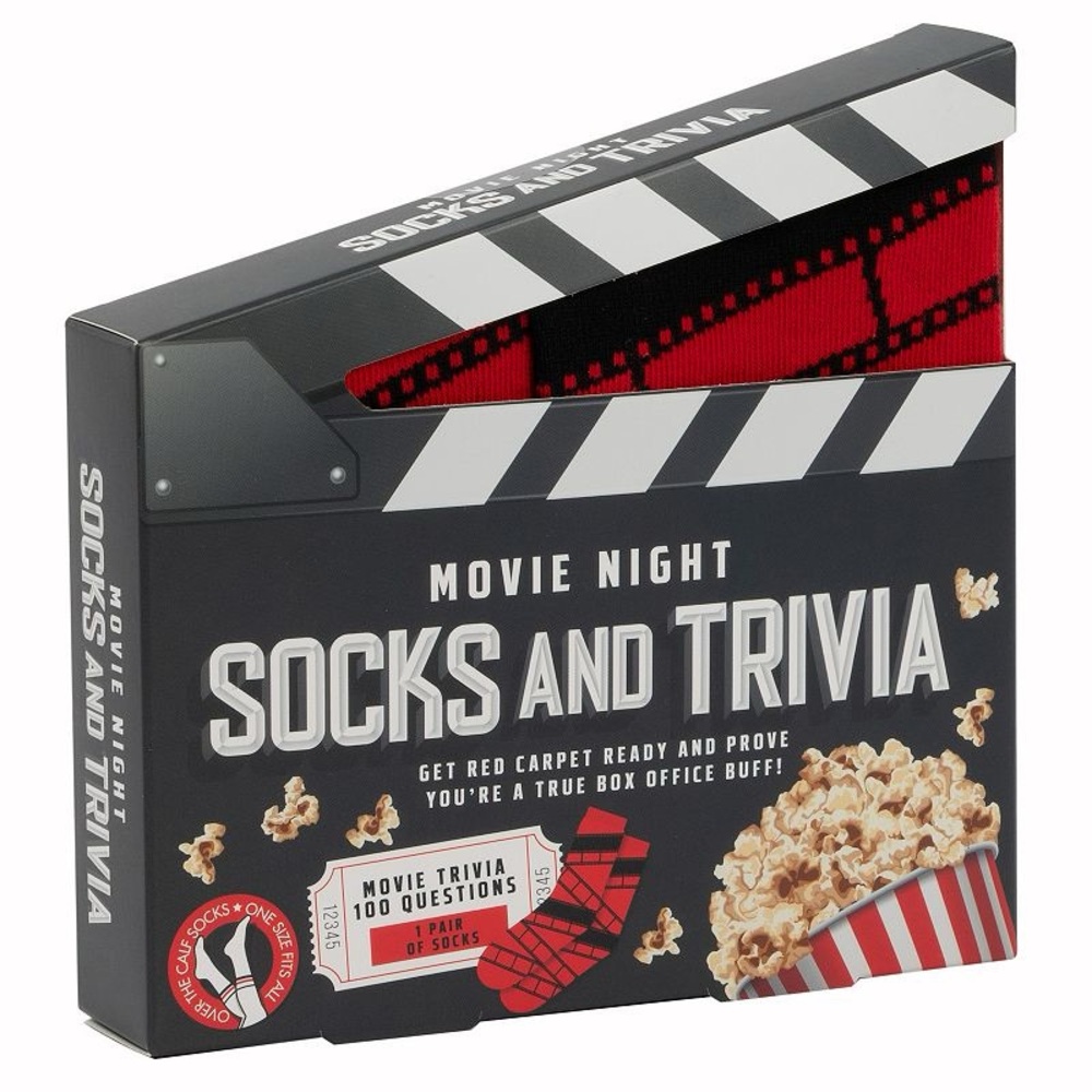 Professor Puzzle Movie Night Socks & Trivia Set – New